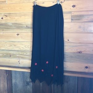 Black skirt with embellishments